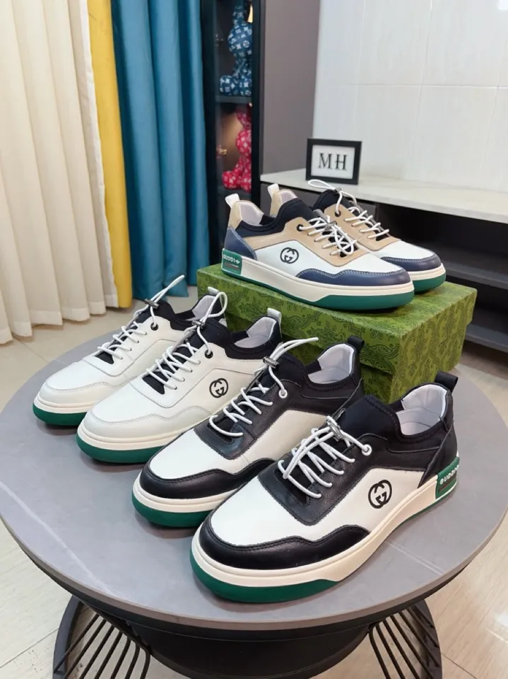 Men's shoes 💰440🌹🌹GUCCI [Gucci] New high-end brand of men's shoes, the latest fashionable casual men's shoes, trendy and versatile style, relaxed and sporty style, uppers imported from Italy, first-layer cowhide, genuine leather lining and ultra-fine workmanship. Original personalized fashionable rubber wear-resistant outsole, light and comfortable on the foot, size 38-44